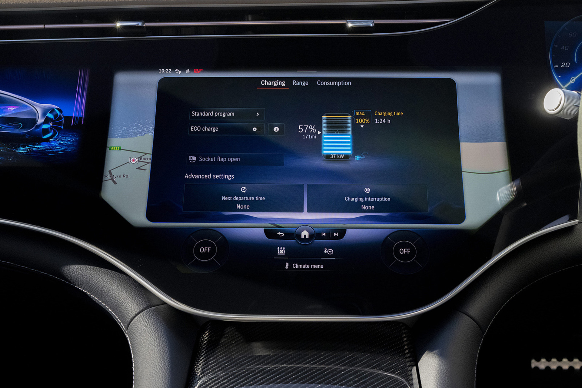 Download 2022 Mercedes-AMG EQS 53 4Matic+ - UK version - Central Console HD Wallpaper 1921x1280 #57