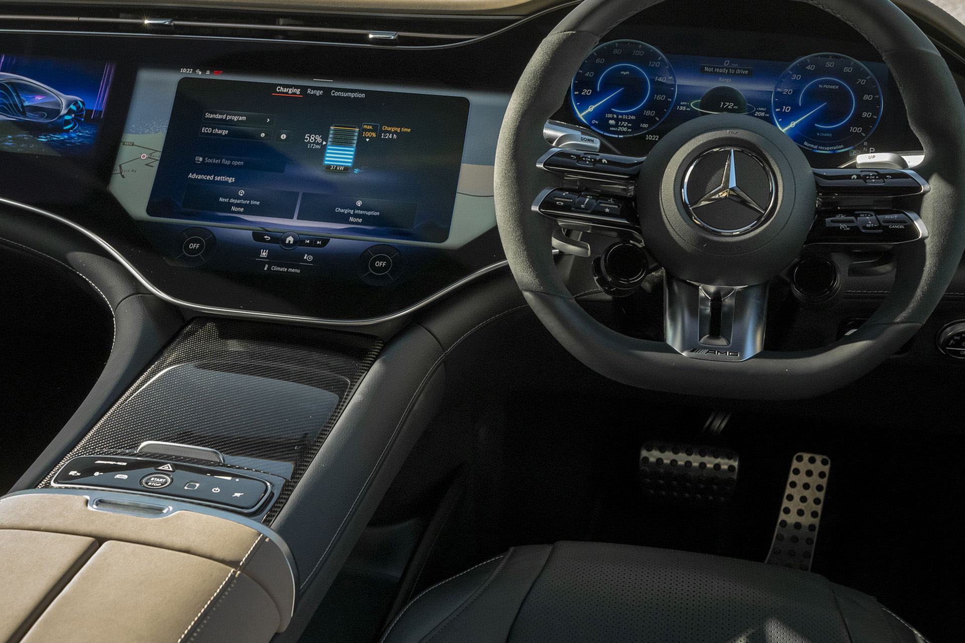 Download 2022 Mercedes-AMG EQS 53 4Matic+ - UK version - Interior, Cockpit HD Wallpaper 1921x1280 #42
