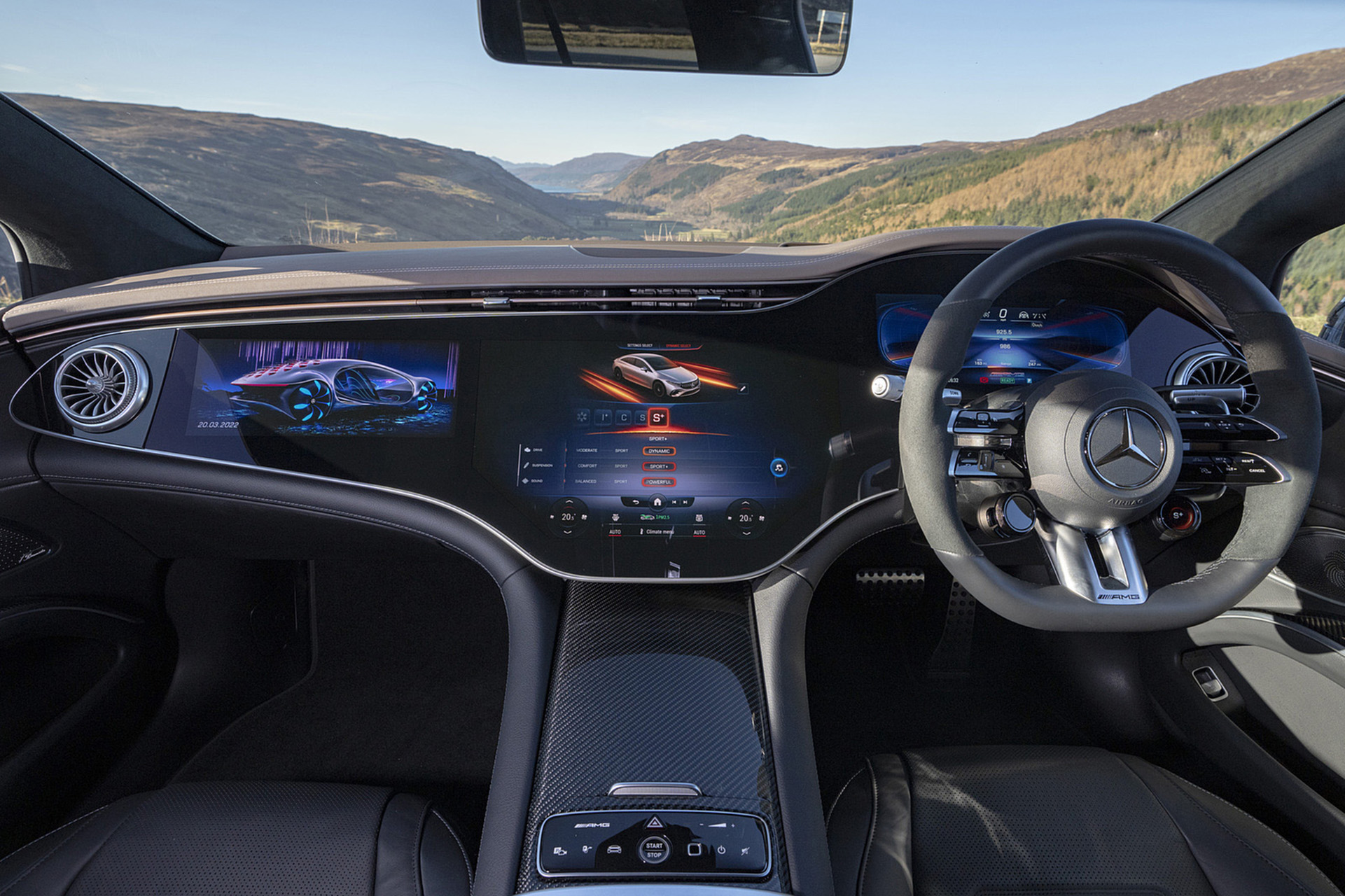 Download 2022 Mercedes-AMG EQS 53 4Matic+ - UK version - Interior, Cockpit HD Wallpaper 1921x1280 #43