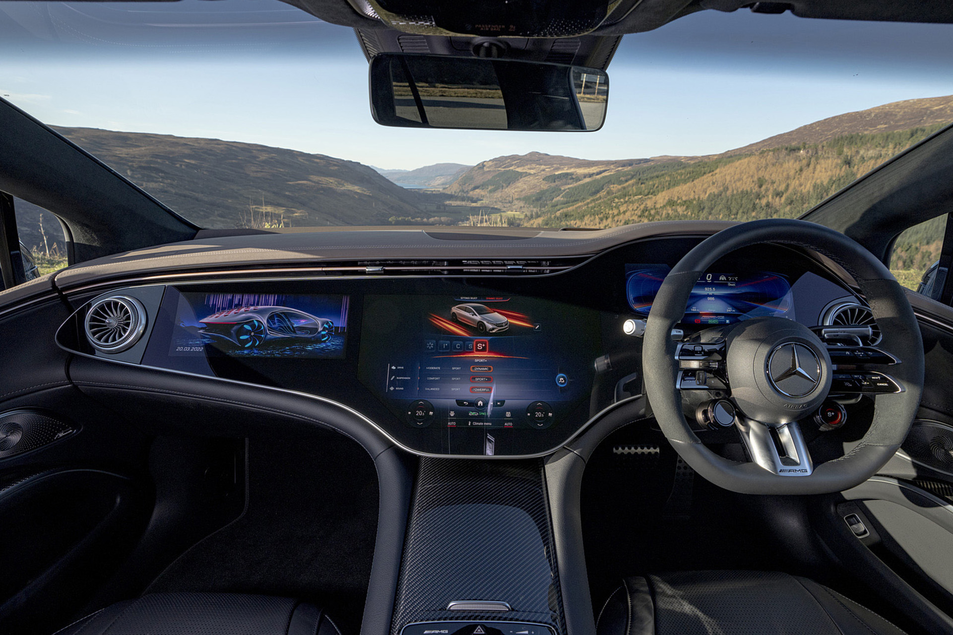 Download 2022 Mercedes-AMG EQS 53 4Matic+ - UK version - Interior, Cockpit HD Wallpaper 1921x1280 #44