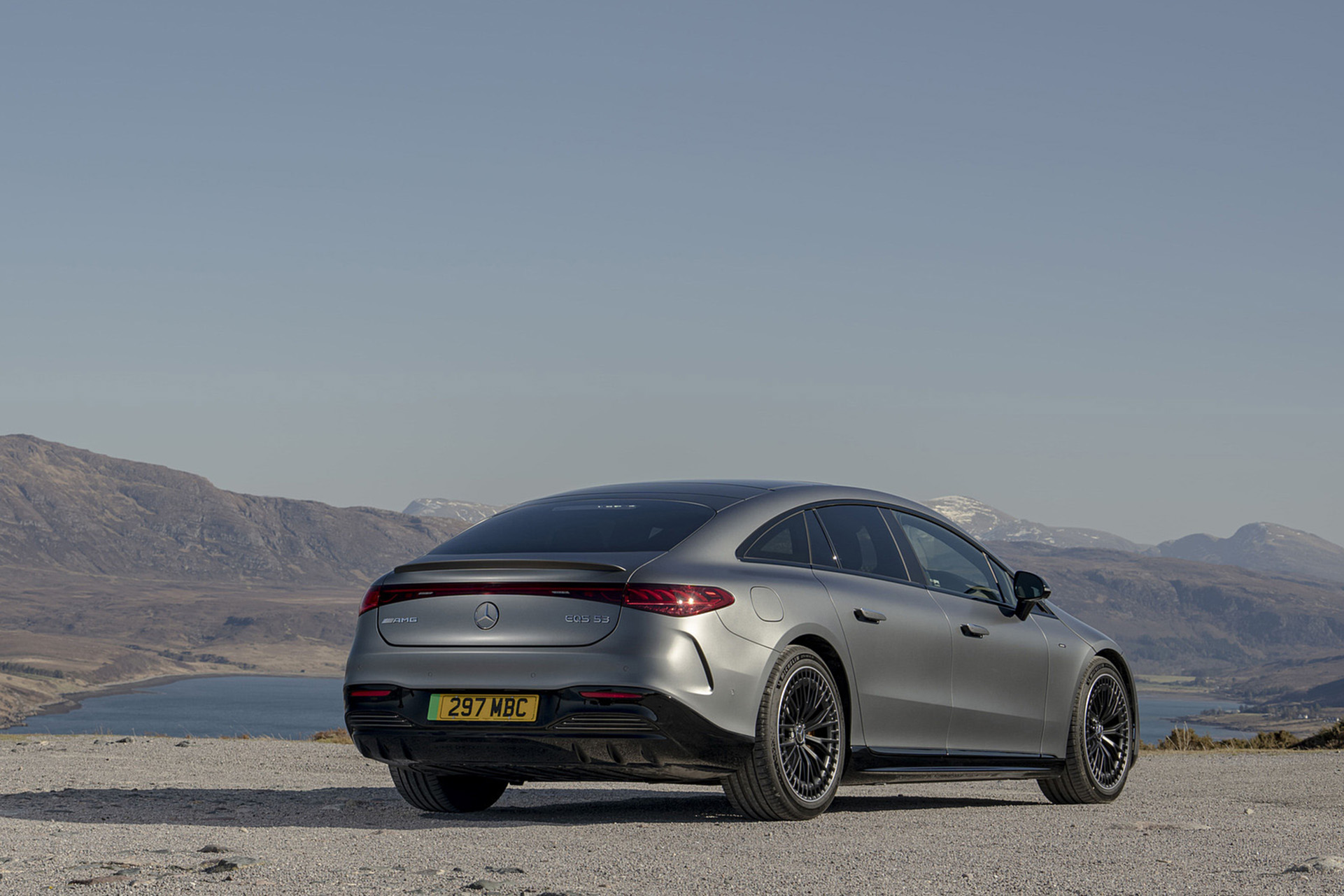 Download 2022 Mercedes-AMG EQS 53 4Matic+ - UK version - Rear Three-Quarter HD Wallpaper 1921x1281 #27