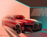 2023 BMW 760i xDrive - Design Sketch Wallpaper 190x150