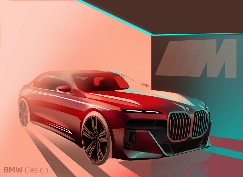 2023 BMW 760i xDrive - Design Sketch Wallpaper 850x619 #43