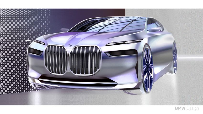 2023 BMW 760i xDrive - Design Sketch Wallpaper 850x478 #52