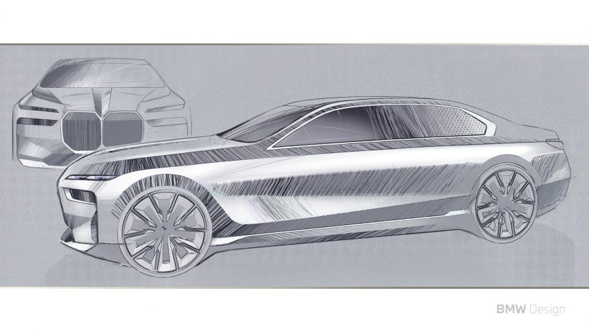 2023 BMW 760i xDrive - Design Sketch Wallpaper 850x478 #53