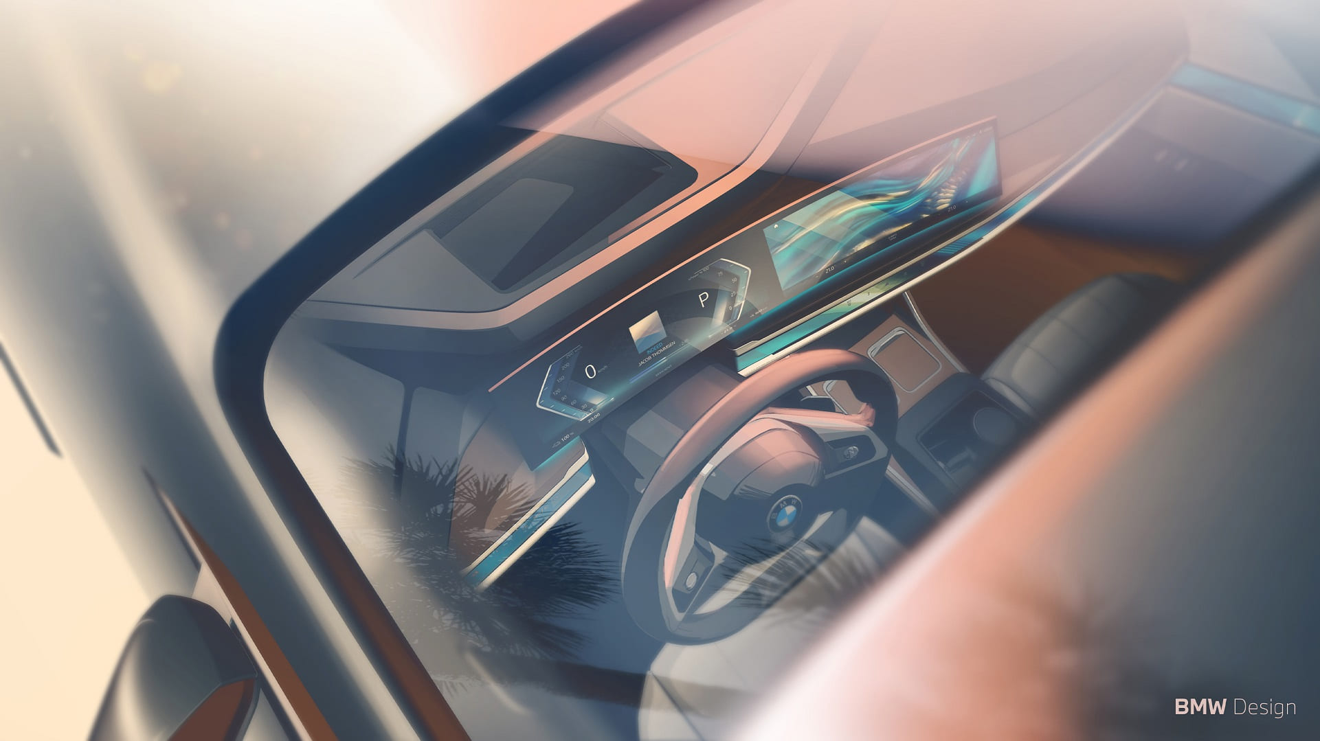 Download 2023 BMW 760i xDrive - Design Sketch HD Wallpaper 1921x1079 #80