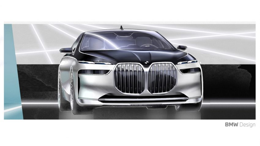 2023 BMW 760i xDrive - Design Sketch Wallpaper 850x478 #57