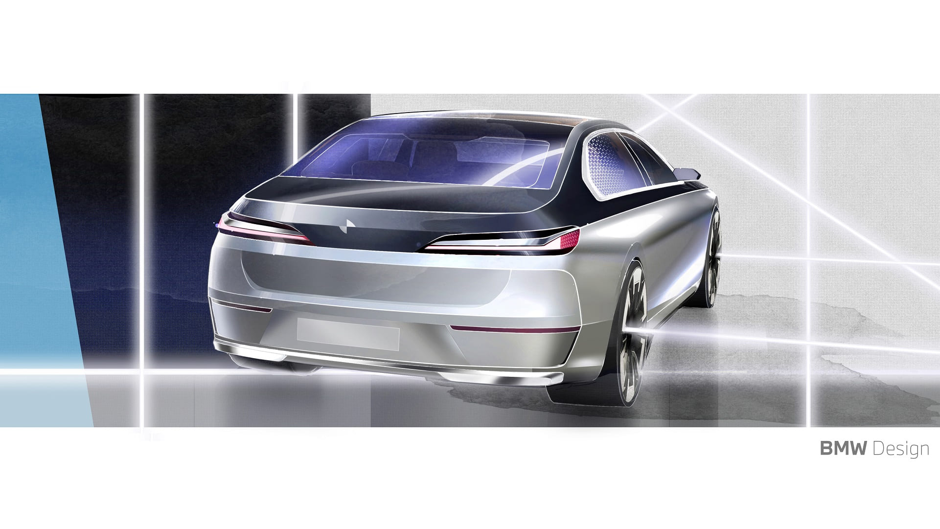 Download 2023 BMW 760i xDrive - Design Sketch HD Wallpaper 1921x1081 #58