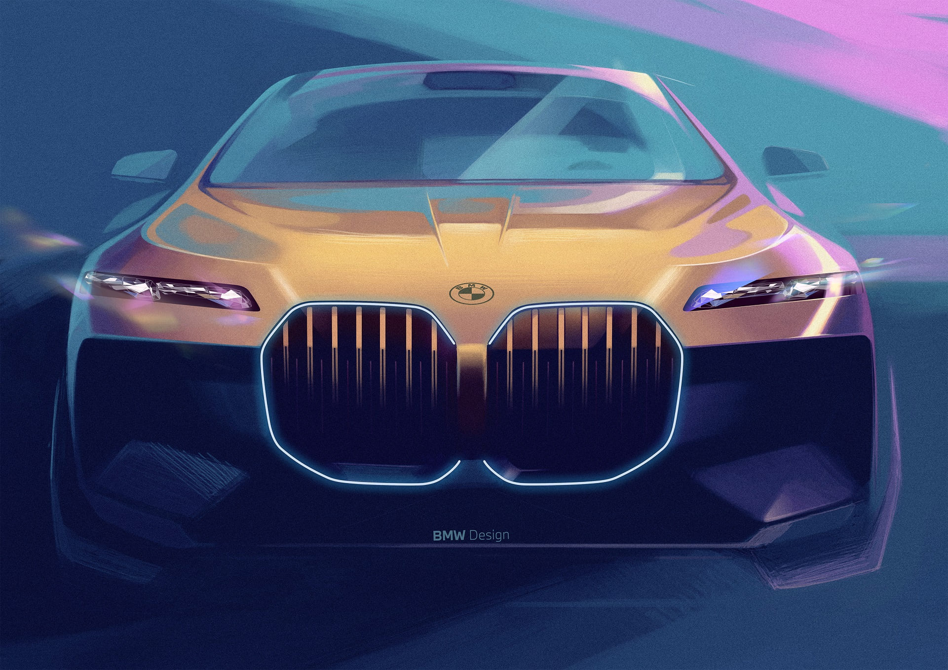 Download 2023 BMW 760i xDrive - Design Sketch HD Wallpaper 1921x1358 #45