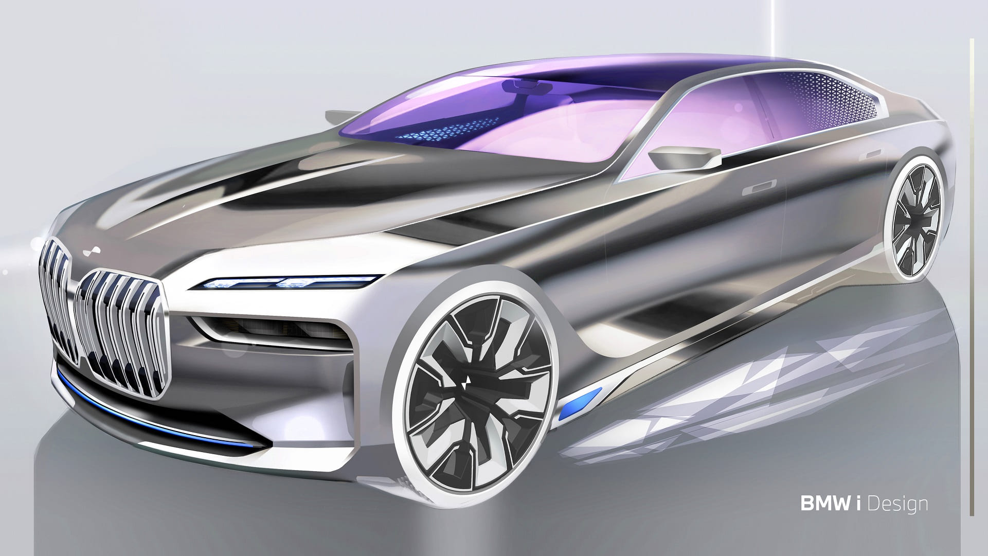 Download 2023 BMW 760i xDrive - Design Sketch HD Wallpaper 1921x1081 #46