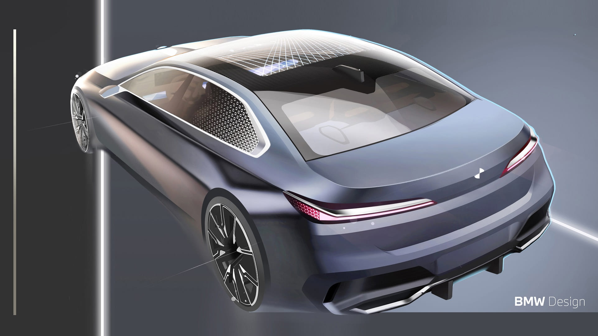 Download 2023 BMW 760i xDrive - Design Sketch HD Wallpaper 1921x1081 #47