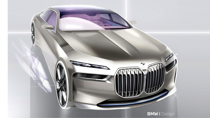 2023 BMW 760i xDrive - Design Sketch Wallpaper 850x478 #48