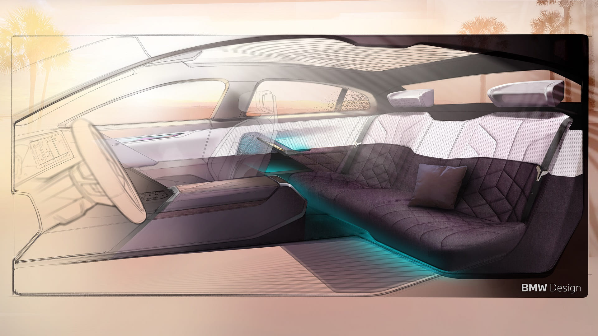 Download 2023 BMW 760i xDrive - Design Sketch HD Wallpaper 1921x1080 #74