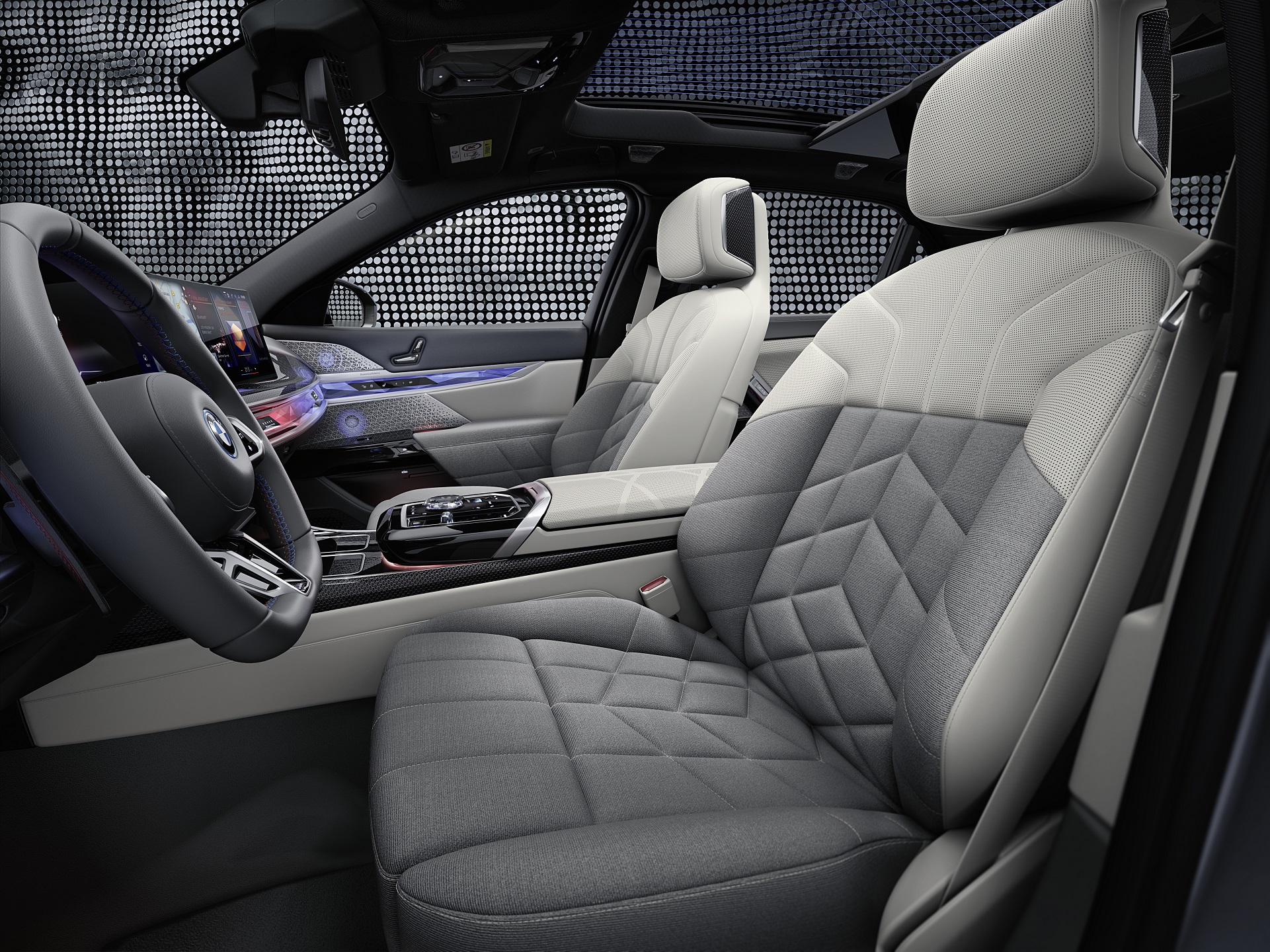 Download 2023 BMW M760e xDrive - Interior, Front Seats HD Wallpaper 1921x1440 #33
