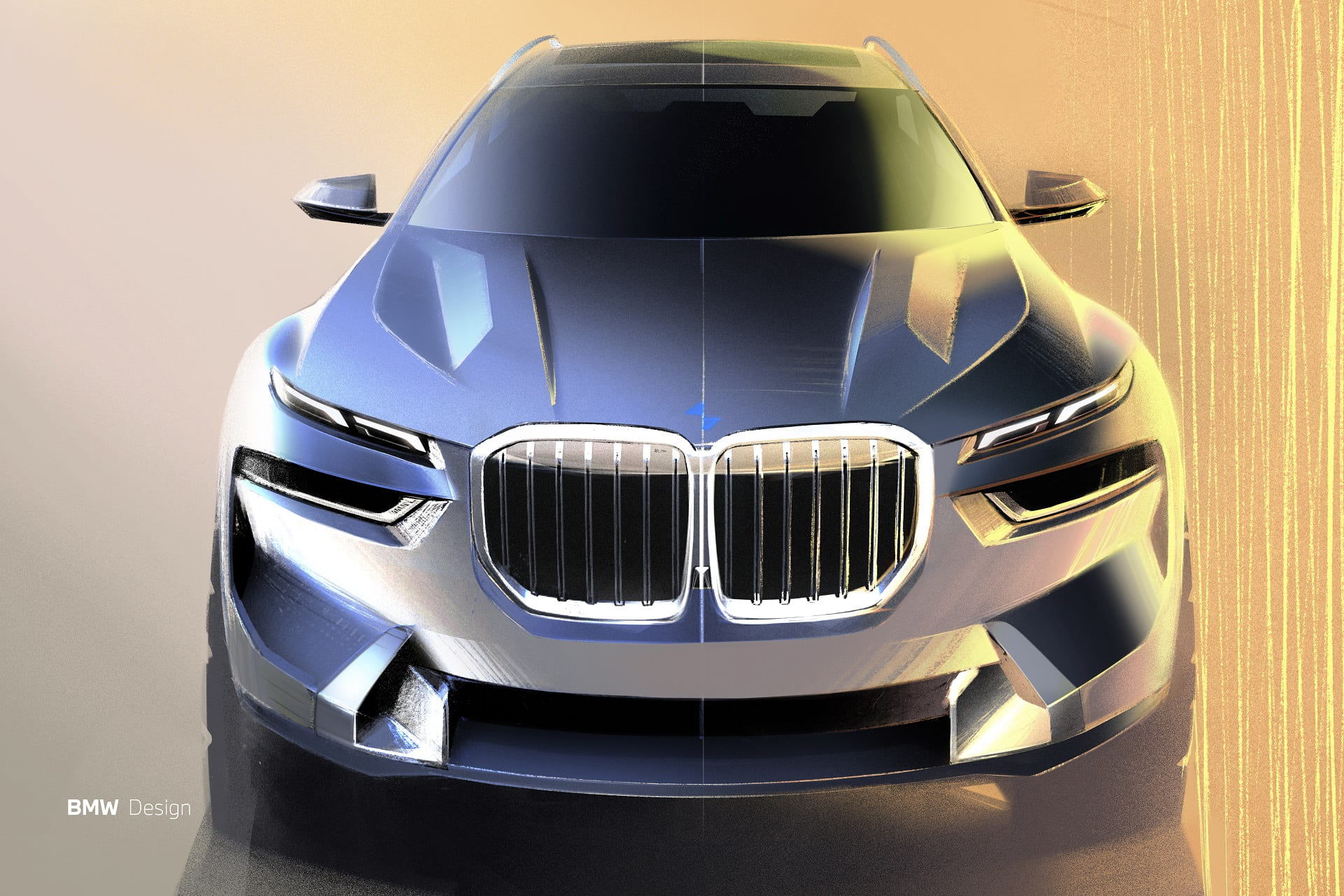 Download 2023 BMW X7 M60i xDrive - Design Sketch HD Wallpaper 1920x1280 #67
