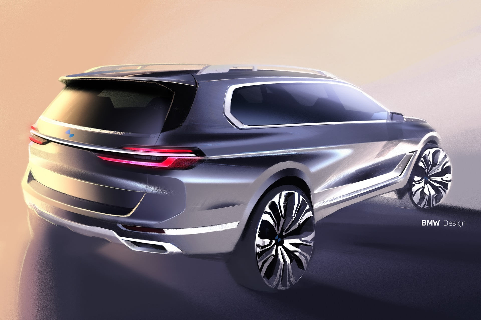 Download 2023 BMW X7 M60i xDrive - Design Sketch HD Wallpaper 1920x1280 #68