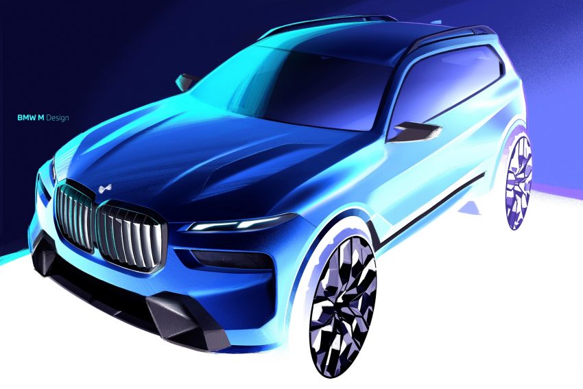 2023 BMW X7 M60i xDrive - Design Sketch Wallpaper 850x567 #69