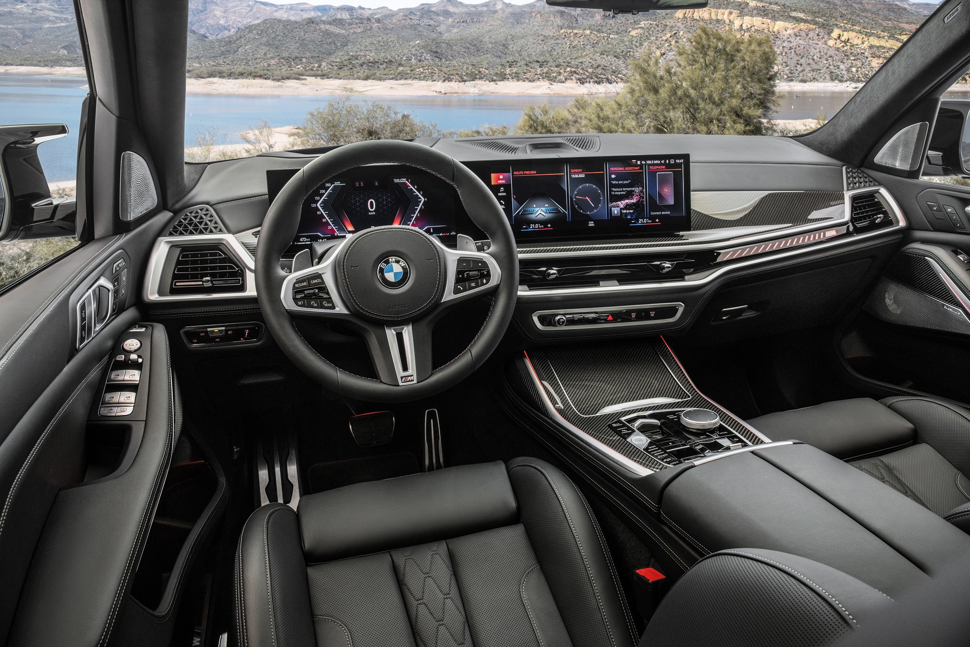Download 2023 BMW X7 M60i xDrive - Interior, Cockpit HD Wallpaper 1920x1280 #51