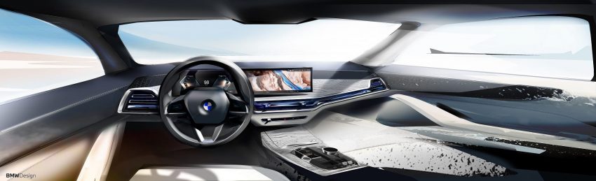 2023 BMW X7 xDrive40i - Design Sketch Wallpaper 850x259 #41
