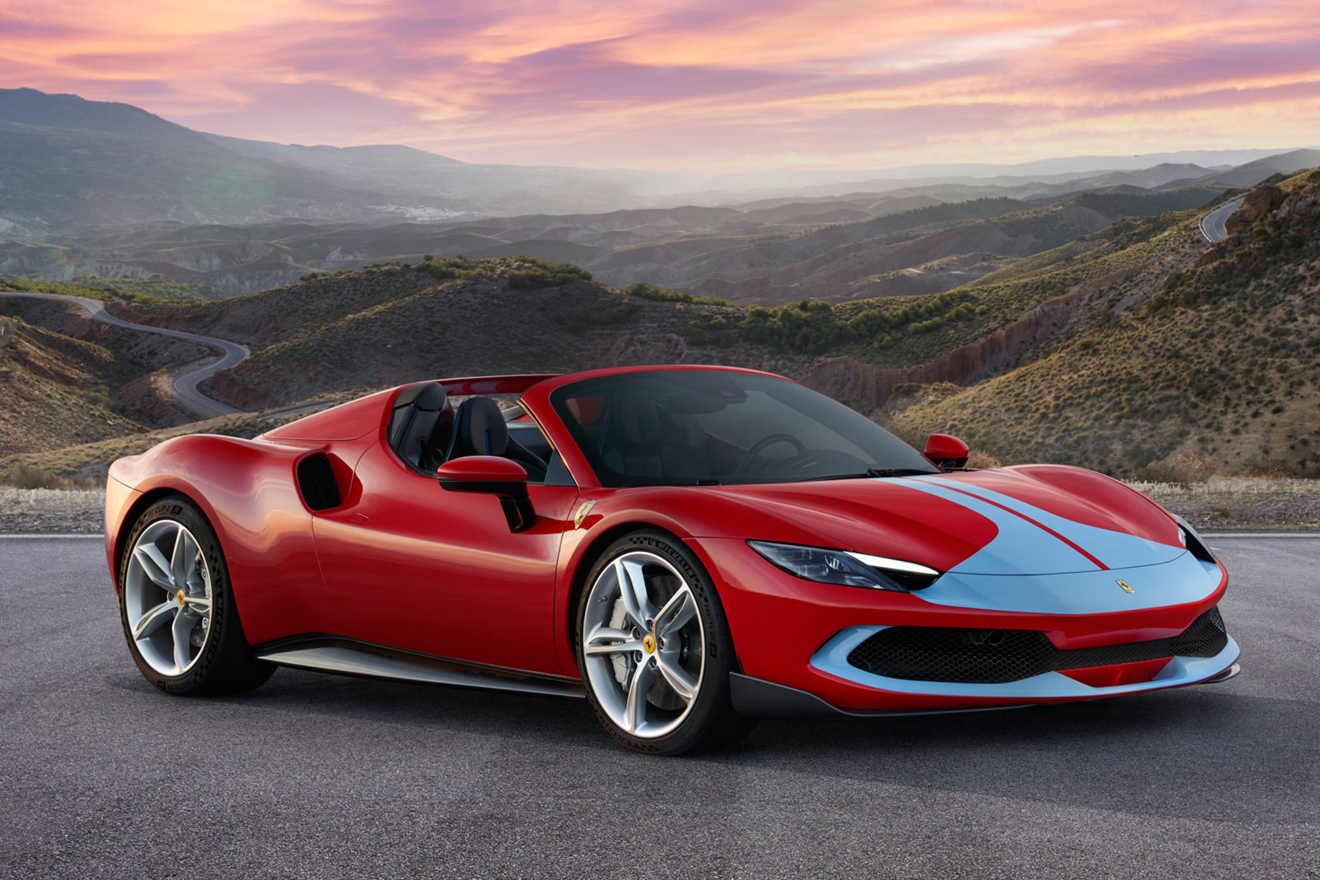 Download 2023 Ferrari 296 GTS Assetto Fiorano - Front Three-Quarter HD Wallpaper 1920x1280 #2