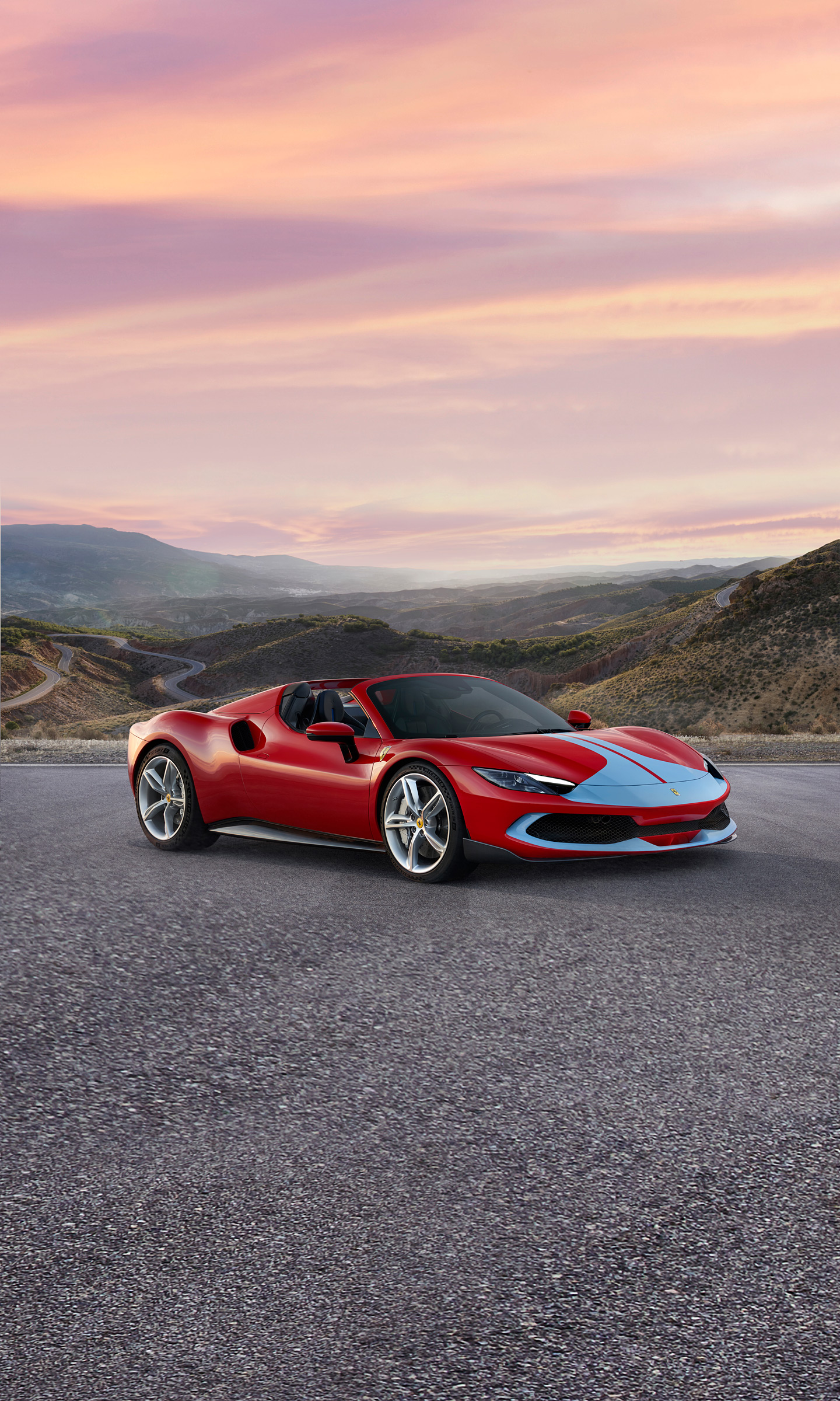 Download 2023 Ferrari 296 GTS Assetto Fiorano - Front Three-Quarter HD Phone Wallpaper 1440x2400 #6