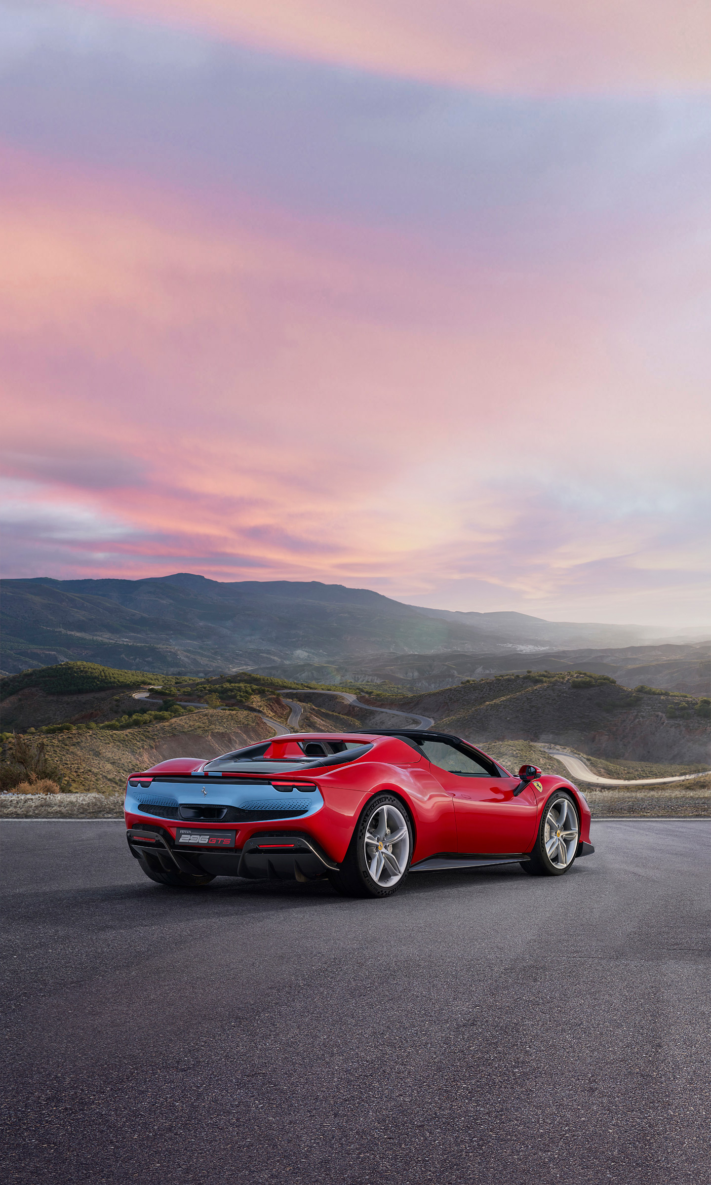 Download 2023 Ferrari 296 GTS Assetto Fiorano - Rear Three-Quarter HD Phone Wallpaper 1440x2400 #7