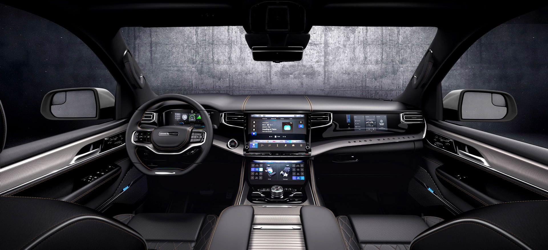 Download 2023 Jeep Grand Wagoneer L - Interior, Cockpit HD Wallpaper 1921x876 #103
