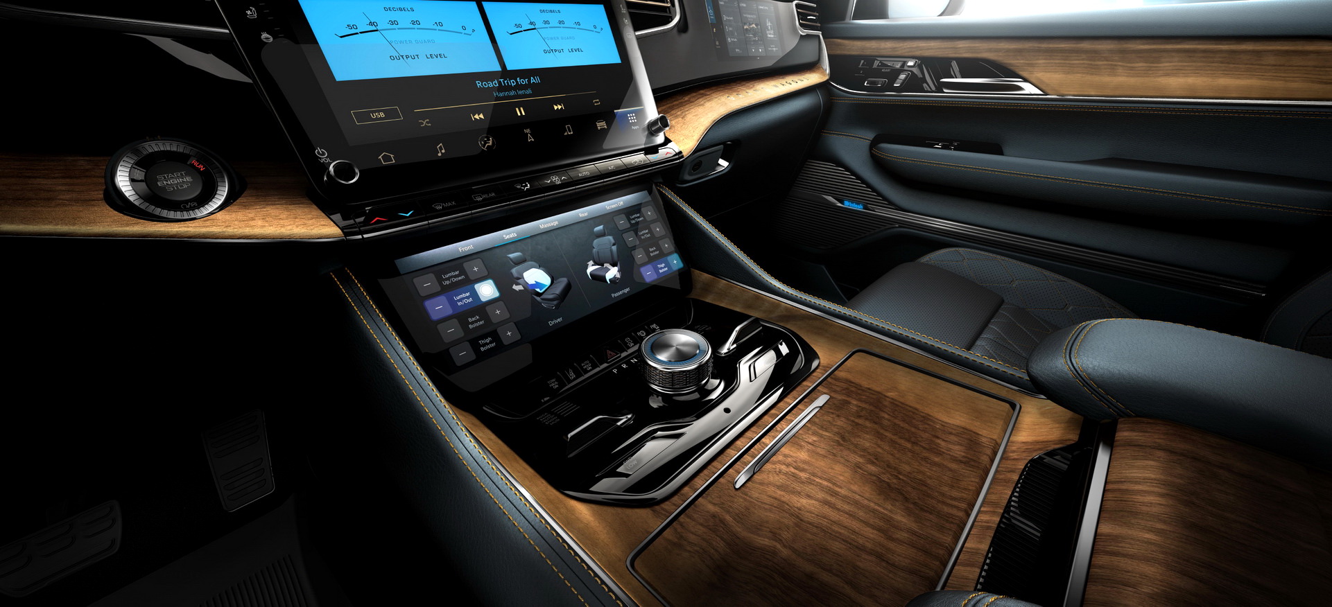 Download 2023 Jeep Grand Wagoneer L - Interior, Detail HD Wallpaper 1921x876 #106