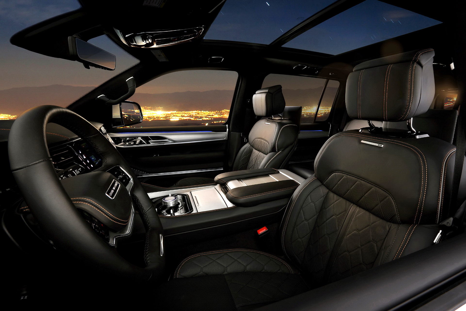 Download 2023 Jeep Grand Wagoneer L - Interior, Front Seats HD Wallpaper 1921x1281 #92