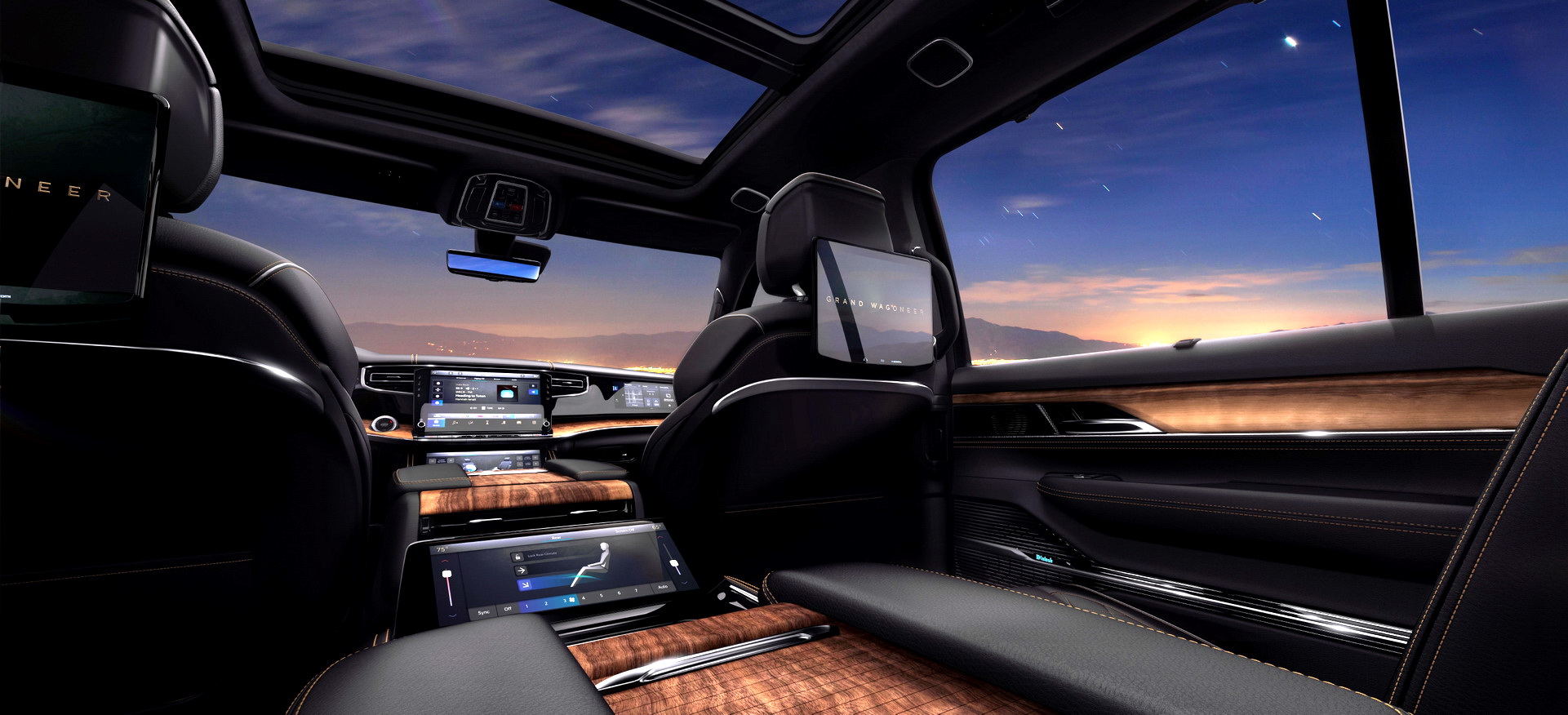Download 2023 Jeep Grand Wagoneer L - Interior HD Wallpaper 1921x876 #98