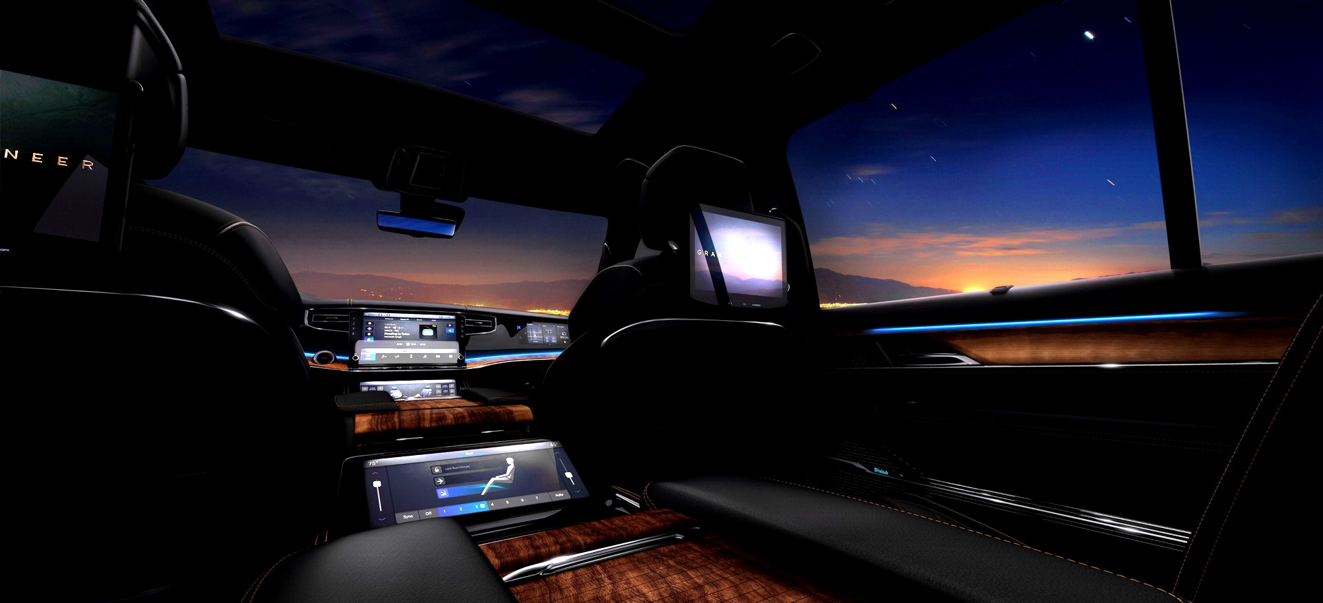 Download 2023 Jeep Grand Wagoneer L - Interior HD Wallpaper 1921x876 #99