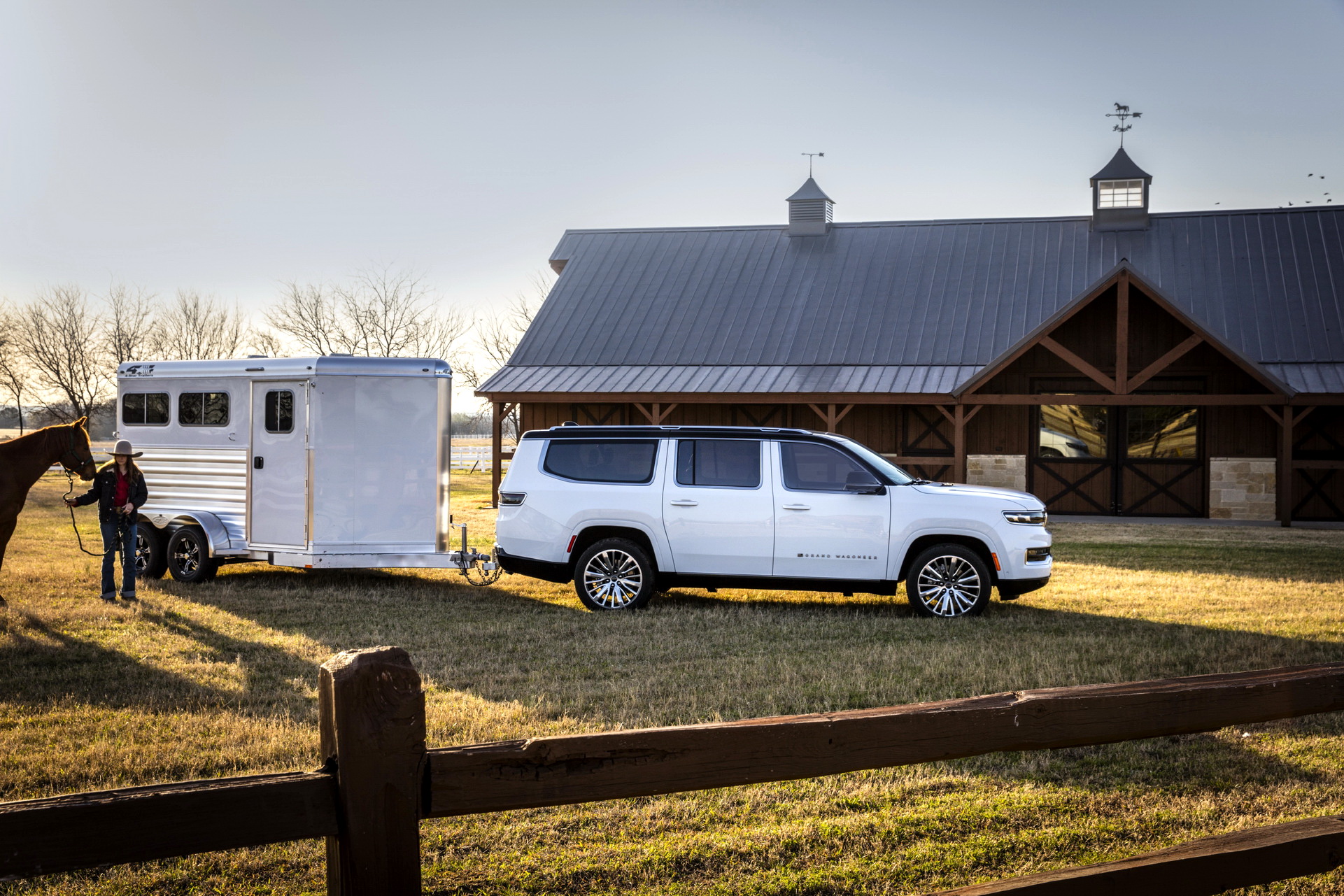 Download 2023 Jeep Grand Wagoneer L - Towing a Trailer HD Wallpaper 1921x1281 #21