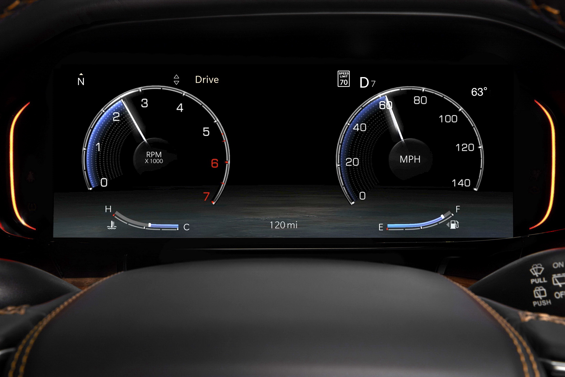Download 2023 Jeep Wagoneer L - Digital Instrument Cluster HD Wallpaper 1921x1281 #52