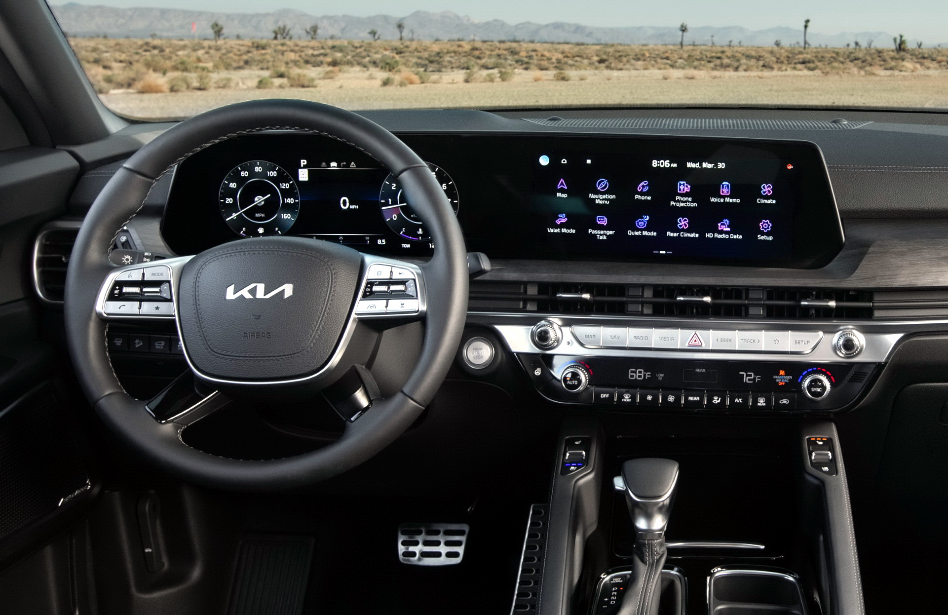 Download 2023 Kia Telluride X-Pro - Interior, Steering Wheel HD Wallpaper 1921x1246 #29