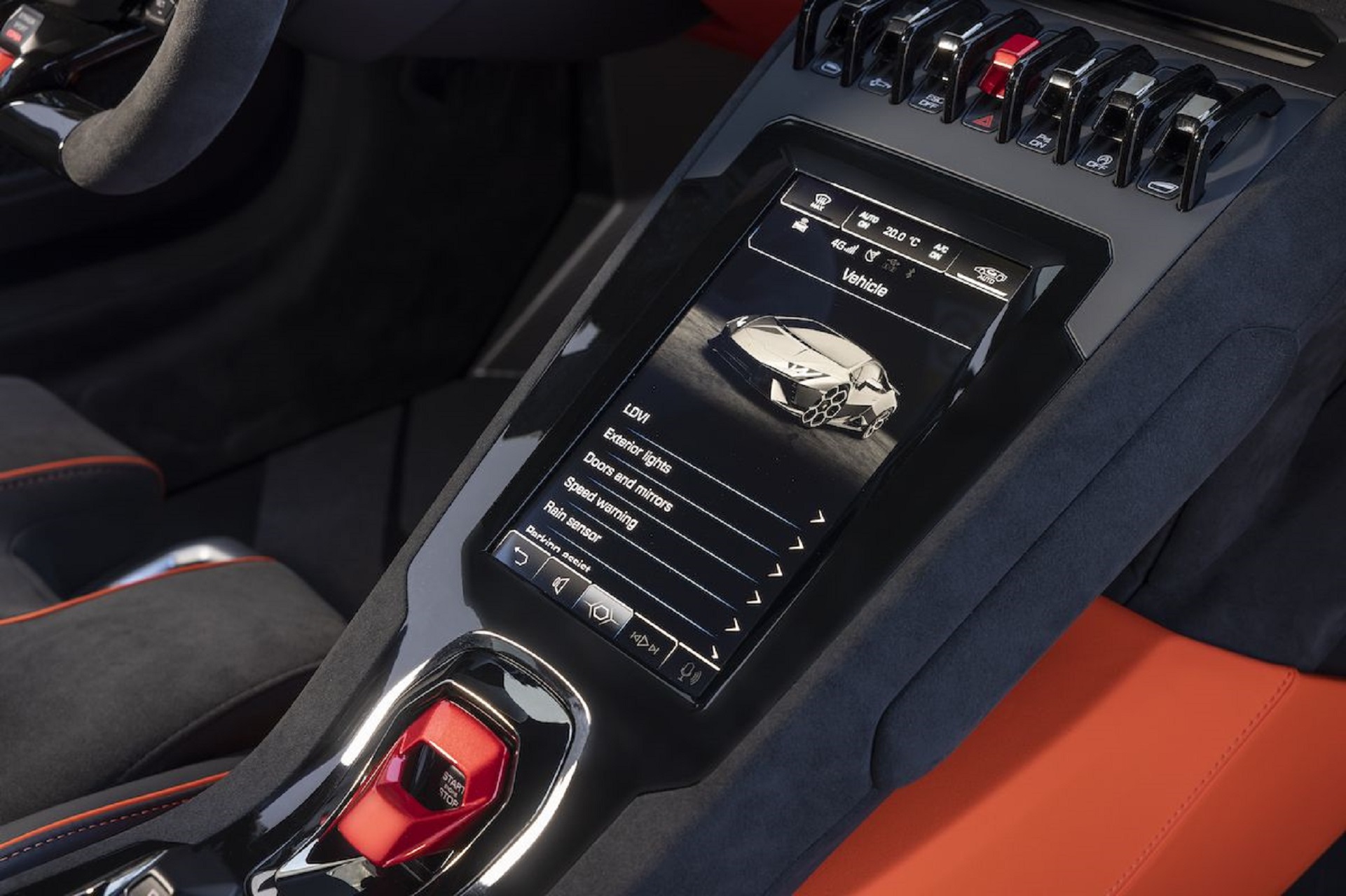 Download 2023 Lamborghini Huracán Tecnica - Central Console HD Wallpaper 1921x1280 #221