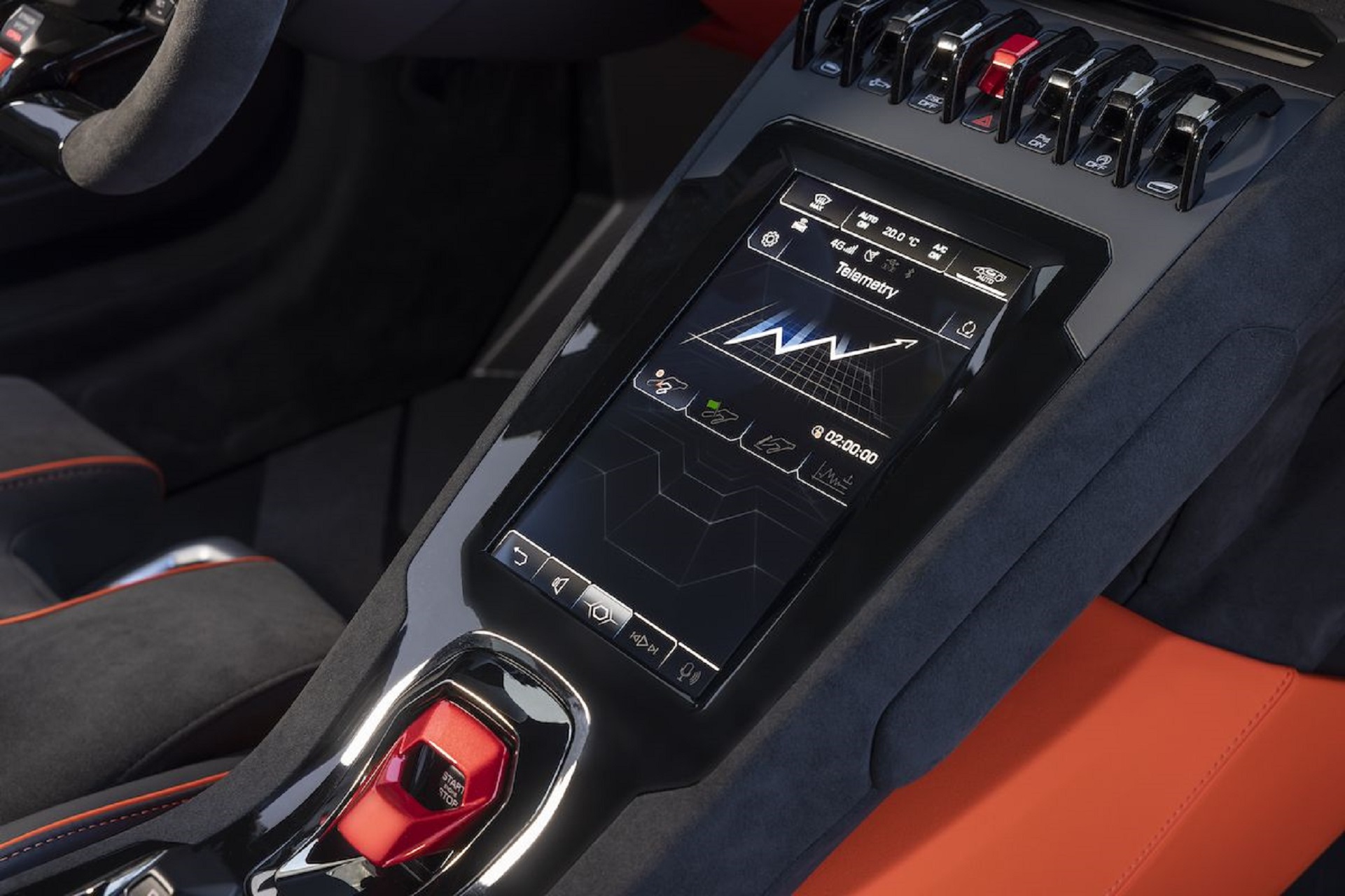 Download 2023 Lamborghini Huracán Tecnica - Central Console HD Wallpaper 1921x1280 #218
