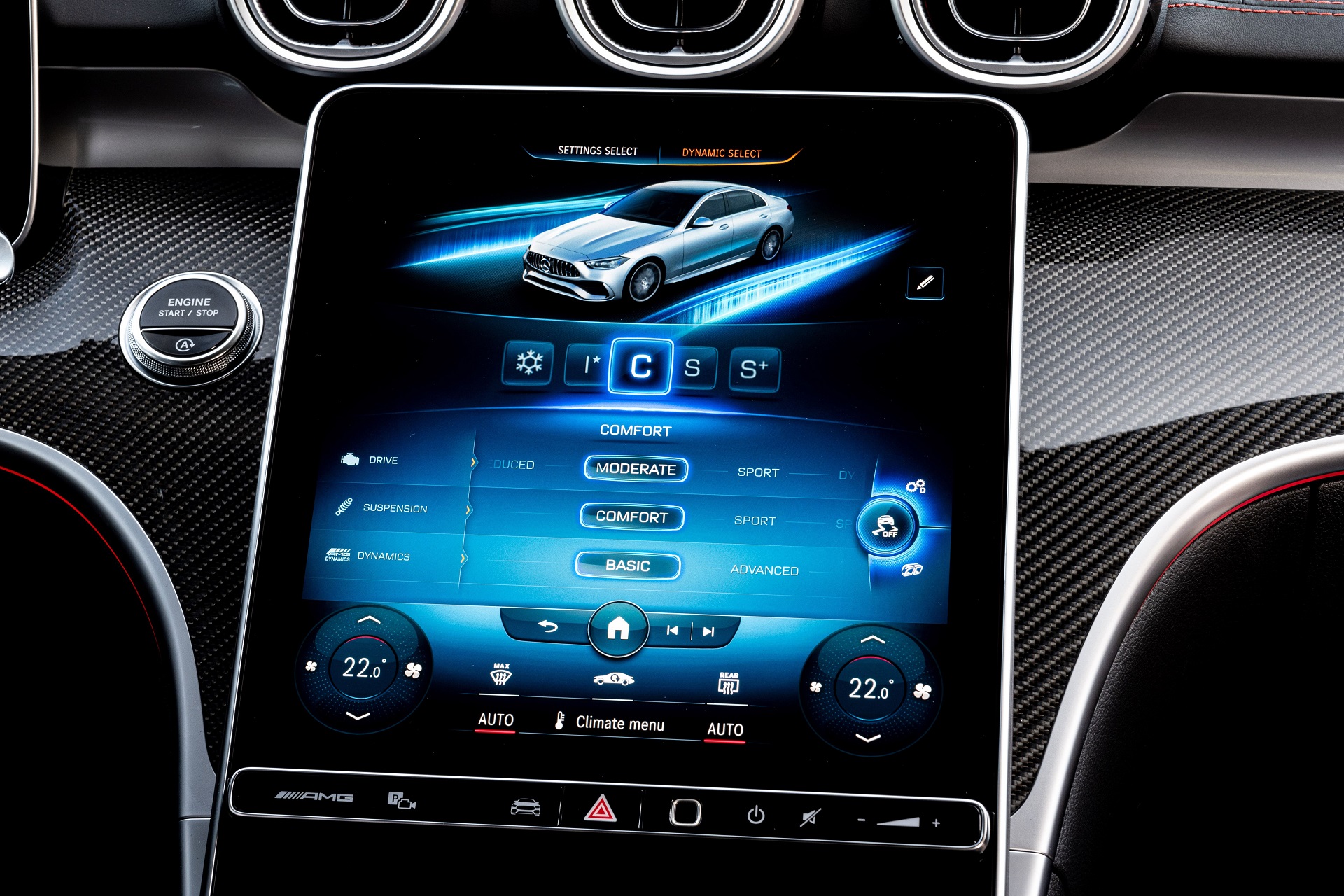 Download 2023 Mercedes-AMG C 43 - Central Console HD Wallpaper 1920x1280 #59