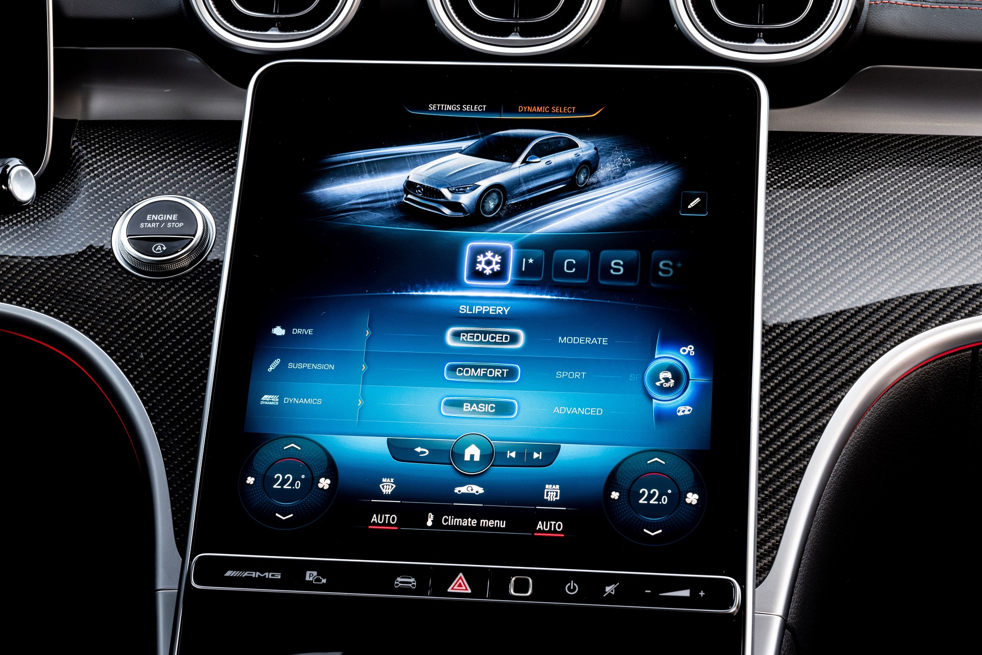 Download 2023 Mercedes-AMG C 43 - Central Console HD Wallpaper 1920x1280 #60