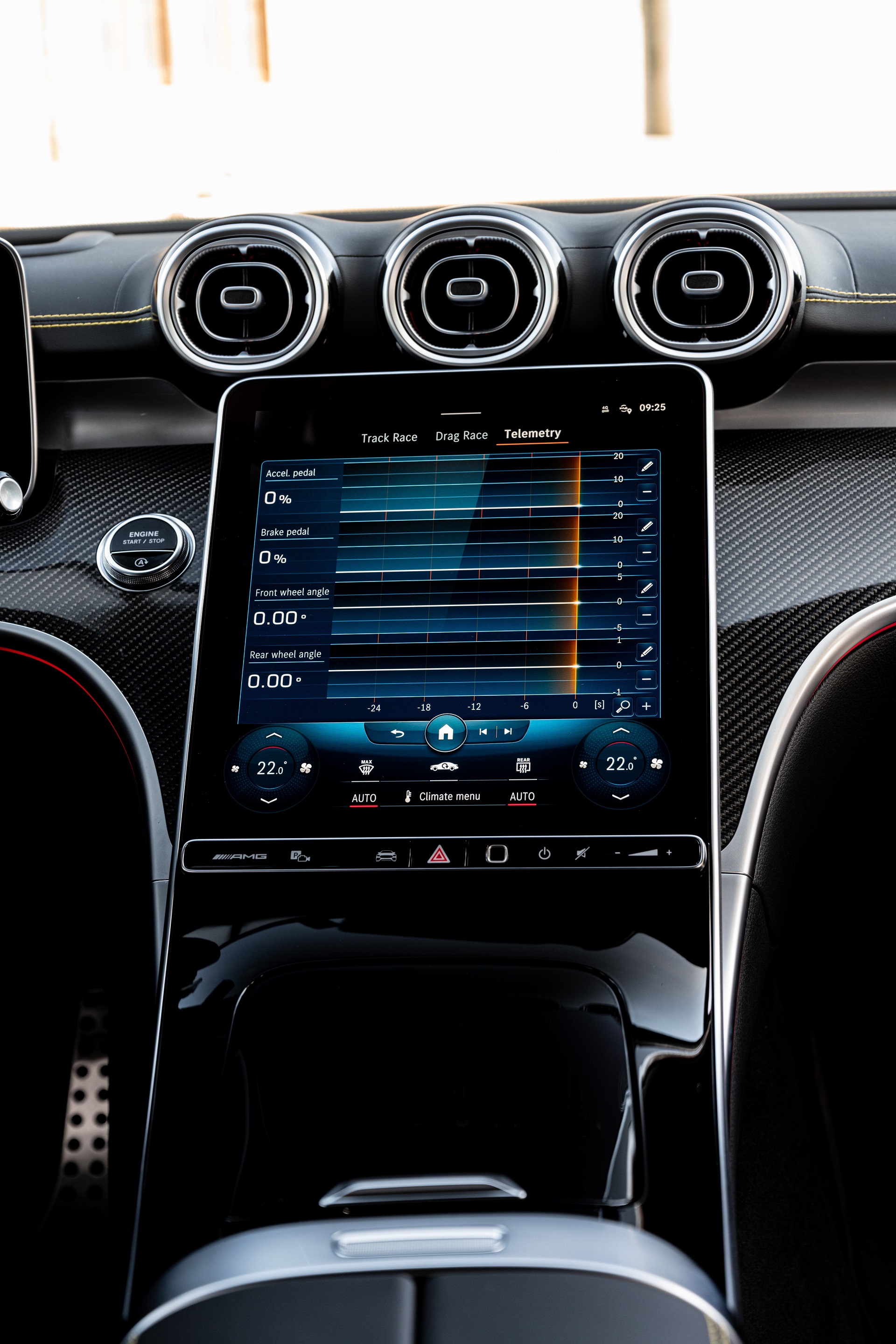 Download 2023 Mercedes-AMG C 43 - Central Console HD Phone Wallpaper 1920x2880 #86