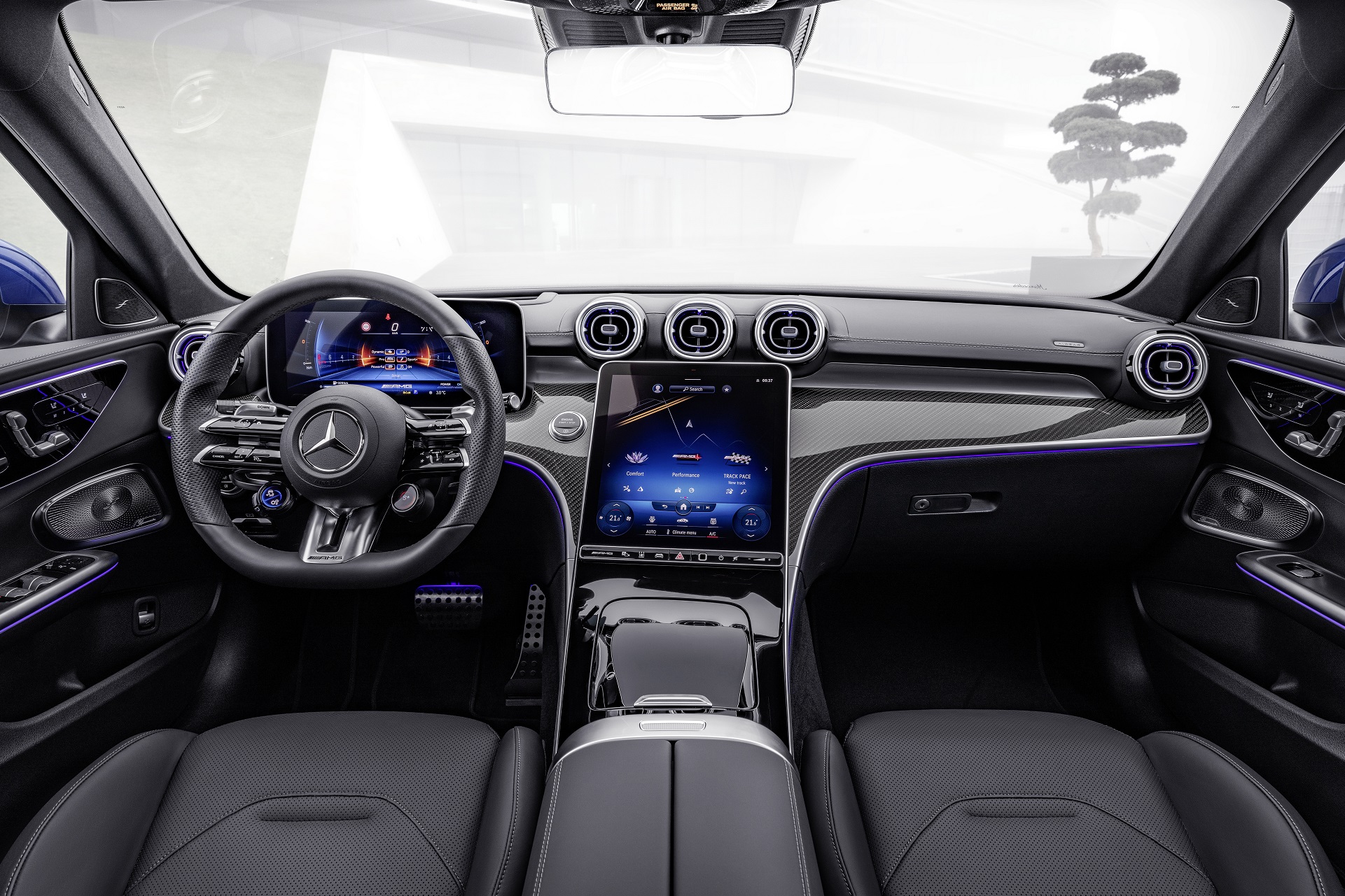 Download 2023 Mercedes-AMG C 43 Estate - Interior, Cockpit HD Wallpaper 1921x1281 #32