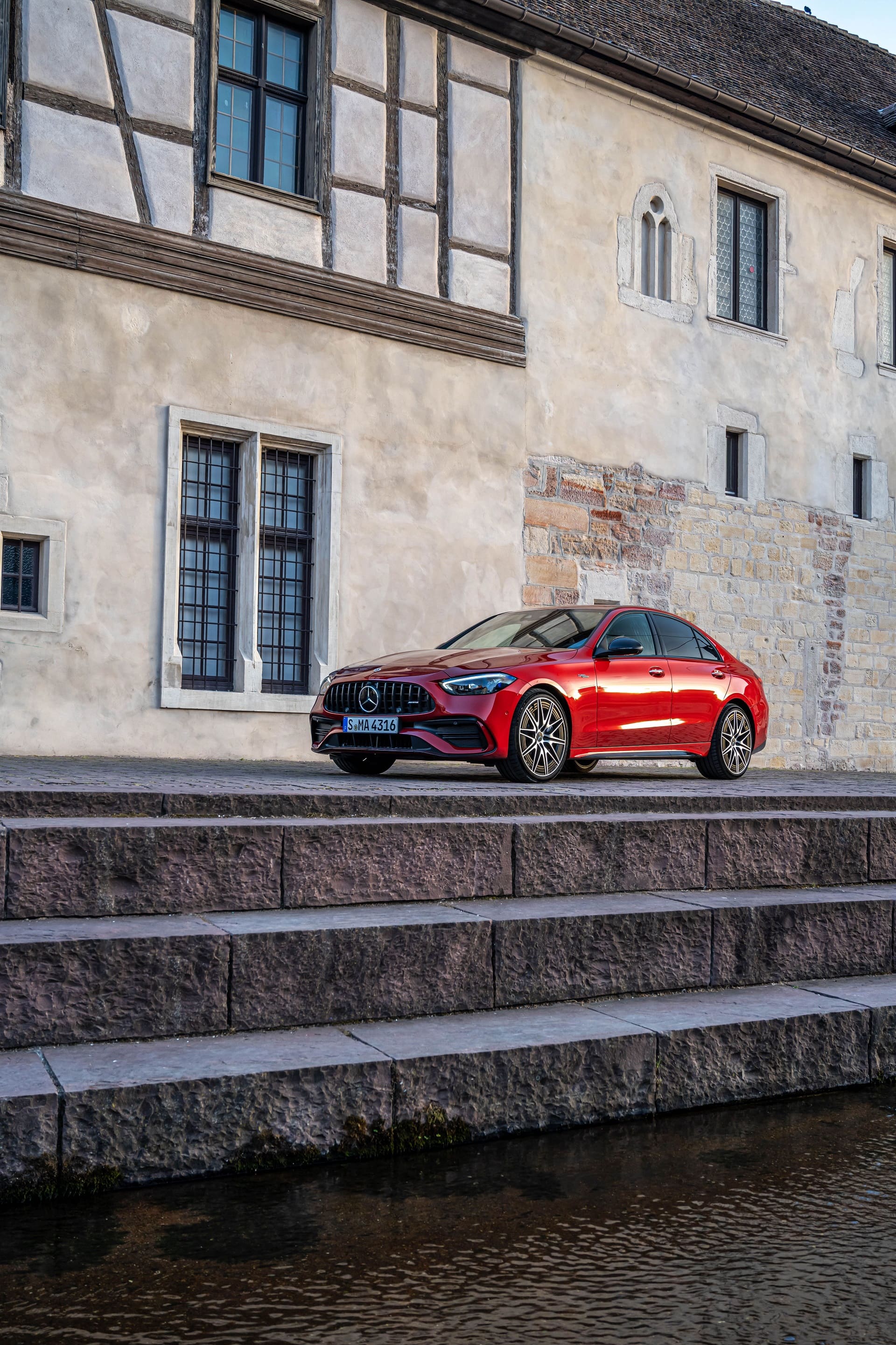 Download 2023 Mercedes-AMG C 43 - Front Three-Quarter HD Phone Wallpaper 1920x2880 #39