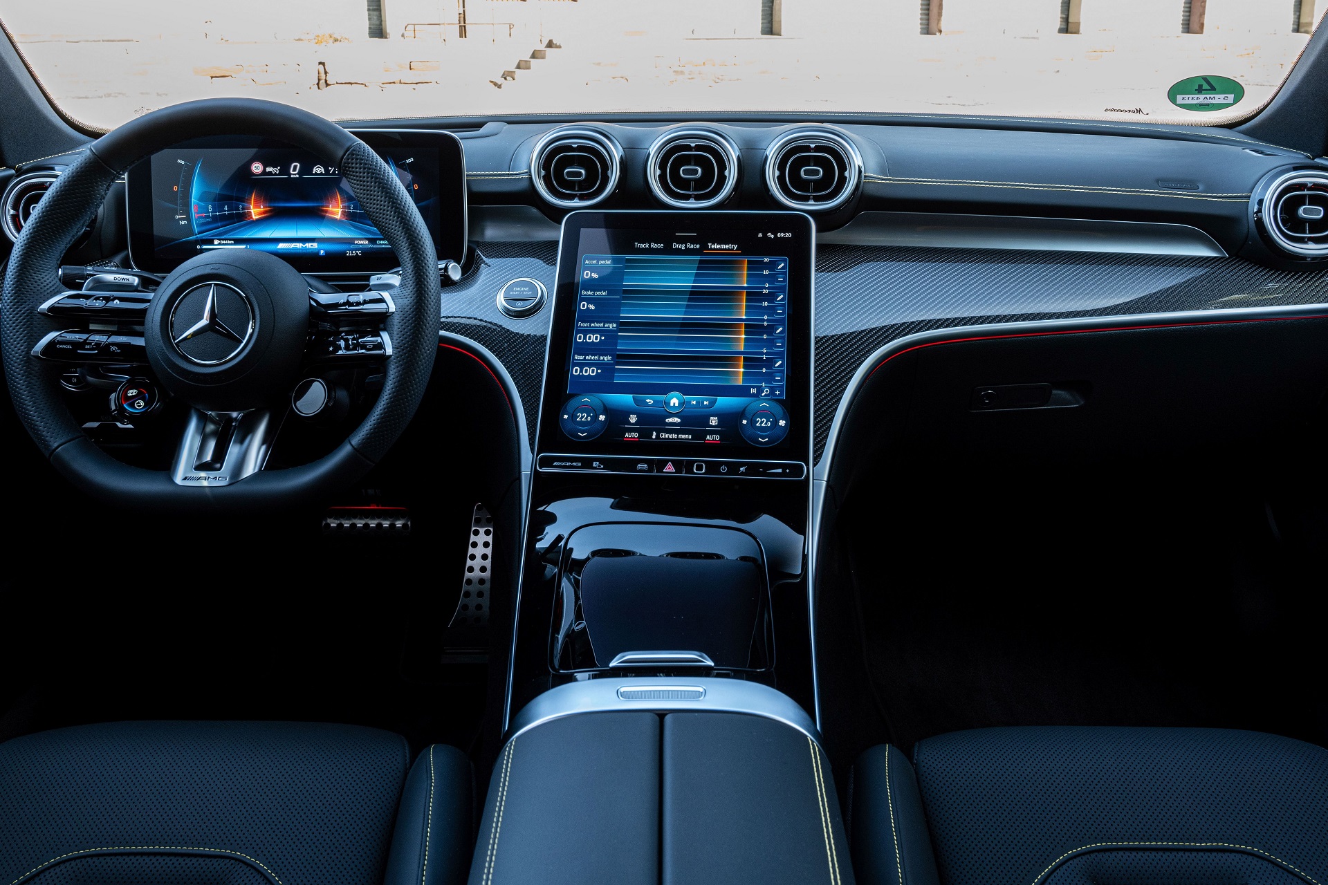 Download 2023 Mercedes-AMG C 43 - Interior, Cockpit HD Wallpaper 1920x1280 #89