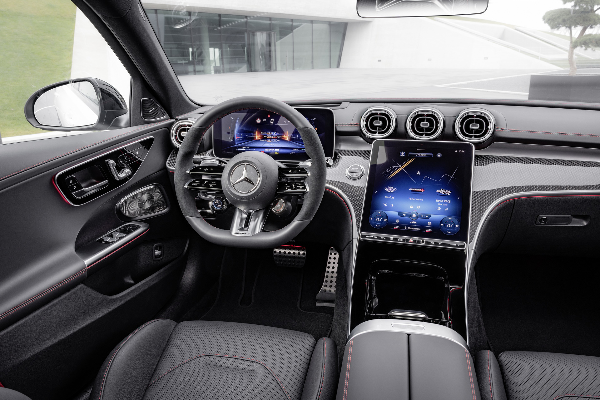 Download 2023 Mercedes-AMG C 43 - Interior, Cockpit HD Wallpaper 1921x1281 #29