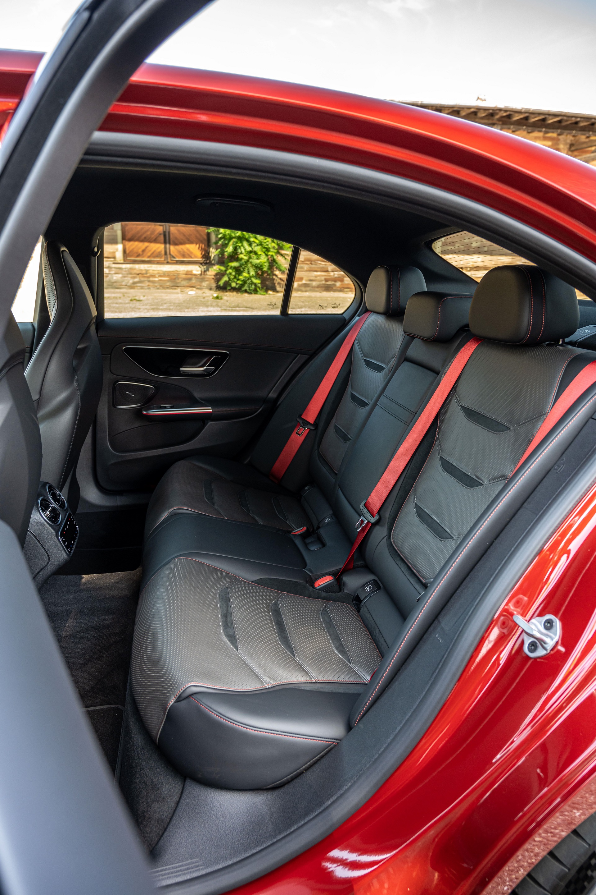 Download 2023 Mercedes-AMG C 43 - Interior, Rear Seats HD Phone Wallpaper 1920x2880 #63