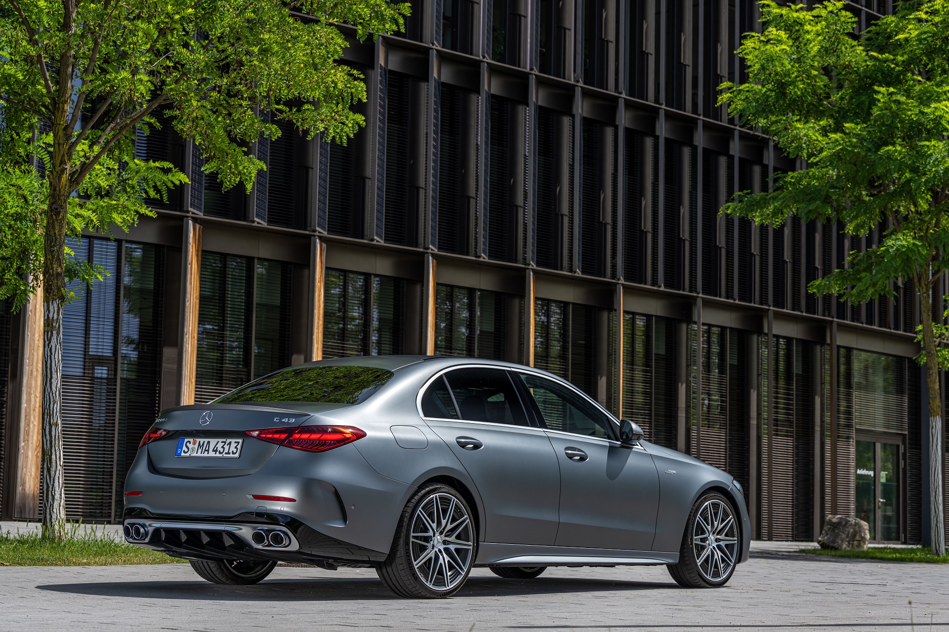 Download 2023 Mercedes-AMG C 43 - Rear Three-Quarter HD Wallpaper 1920x1280 #76