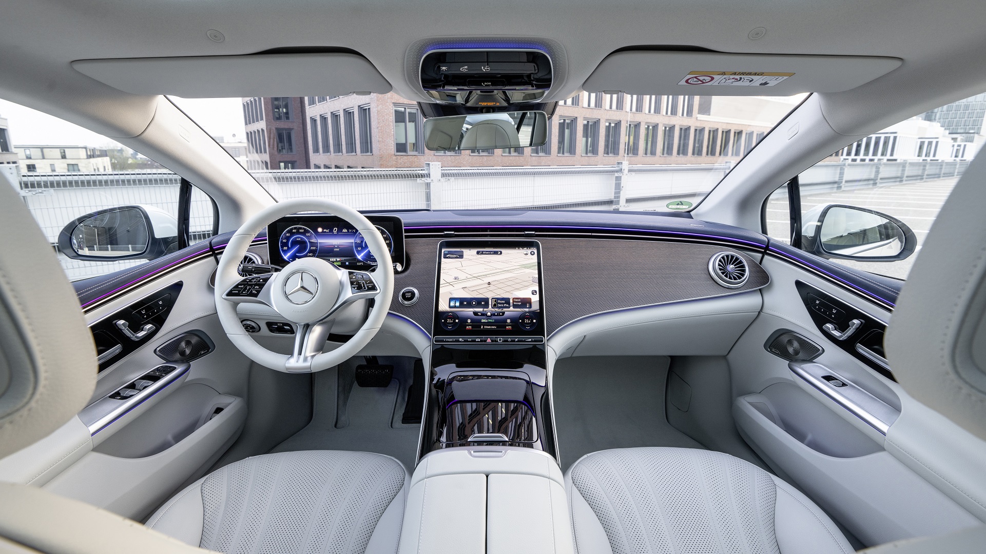 Download 2023 Mercedes-Benz EQE 350+ - Interior, Cockpit HD Wallpaper 1921x1080 #23