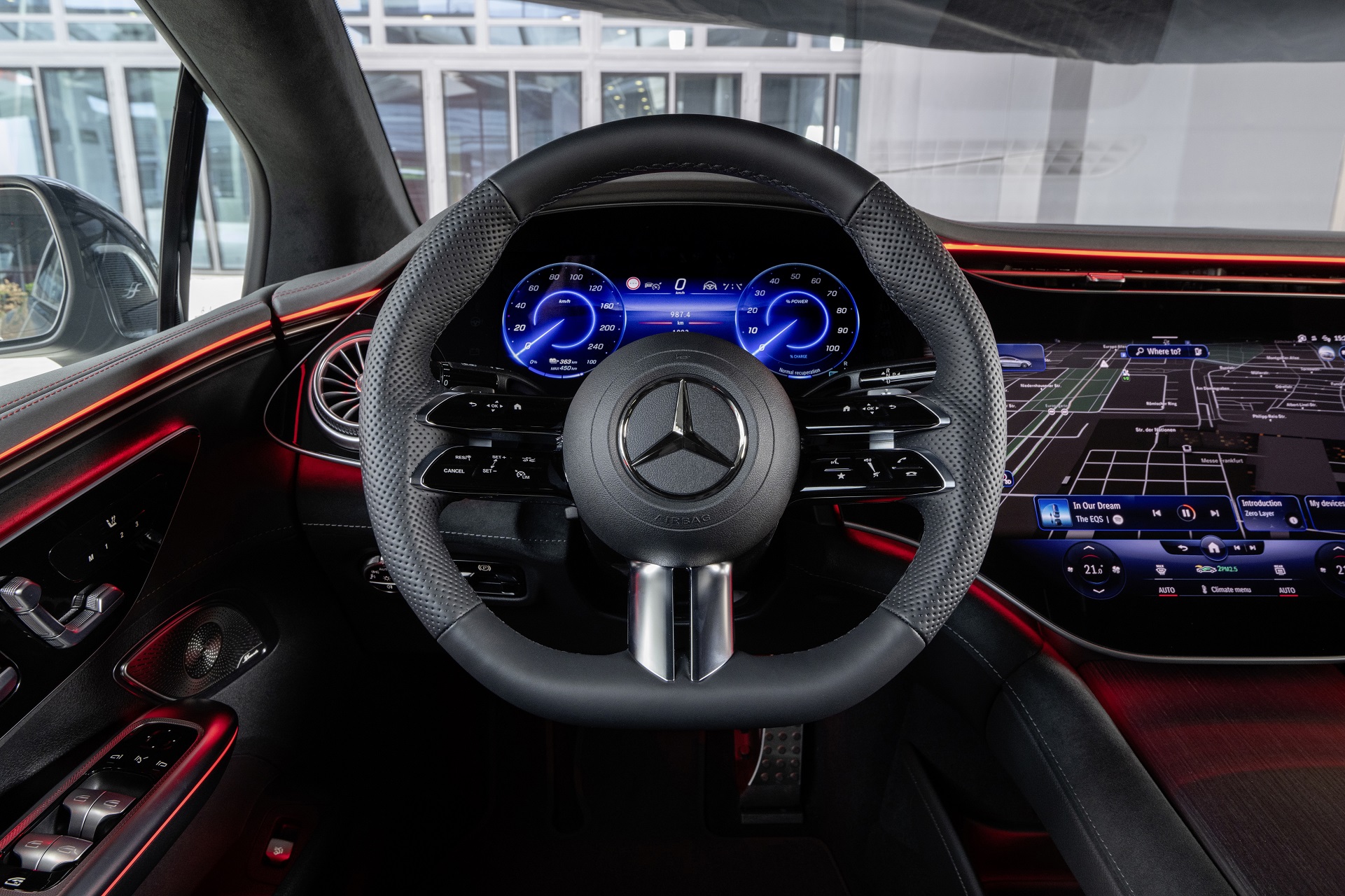 Download 2023 Mercedes-Benz EQE 500 4Matic - Interior, Steering Wheel HD Wallpaper 1921x1280 #35