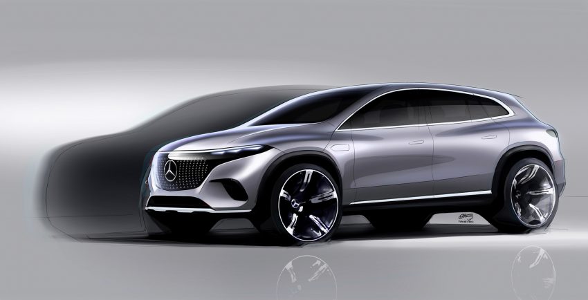 2023 Mercedes-Benz EQS SUV - Design Sketch Wallpaper 850x434 #96