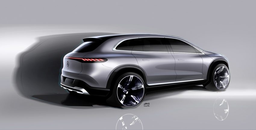 2023 Mercedes-Benz EQS SUV - Design Sketch Wallpaper 850x434 #97