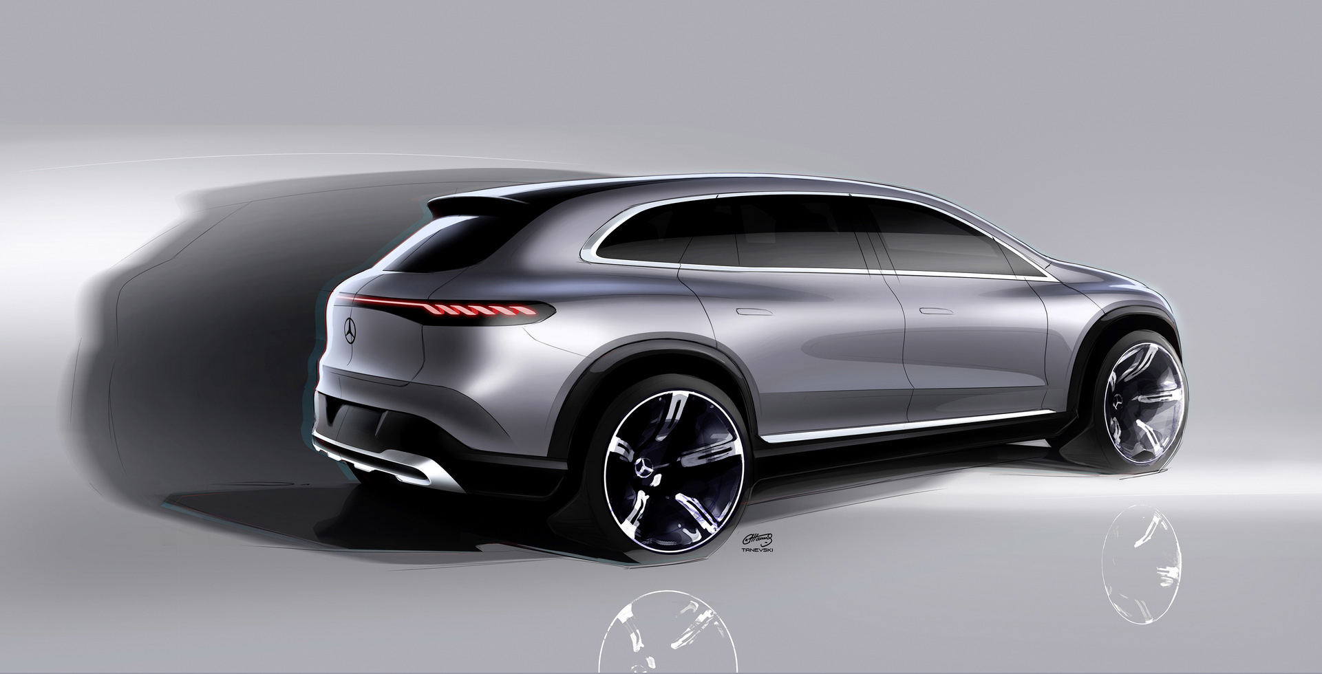 Download 2023 Mercedes-Benz EQS SUV - Design Sketch HD Wallpaper 1921x980 #97